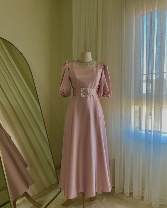 Dazzling Pink Satin Silk Frock