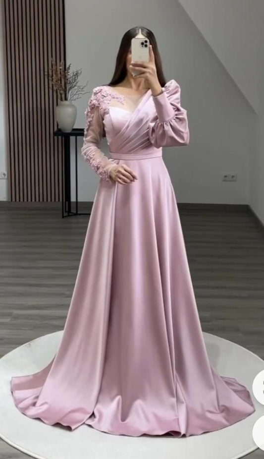 Dazzling Pink Satin Silk Frock