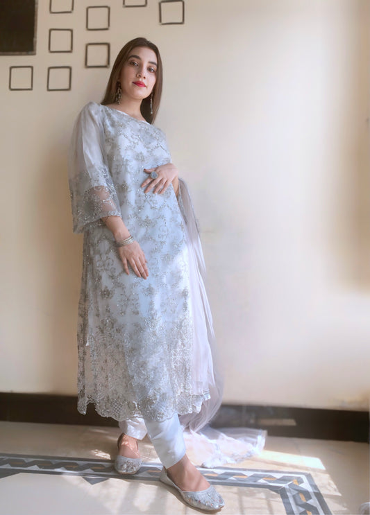 Sequin Silver Festive Dress