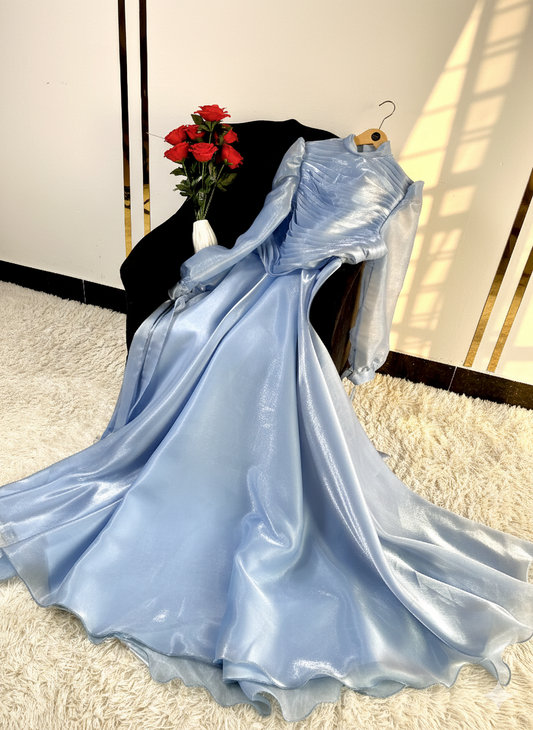 Premium Aqua Sheesha Silk Maxi
