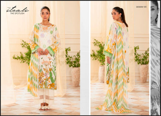 Premium Printed Lawn 3pc Dress.