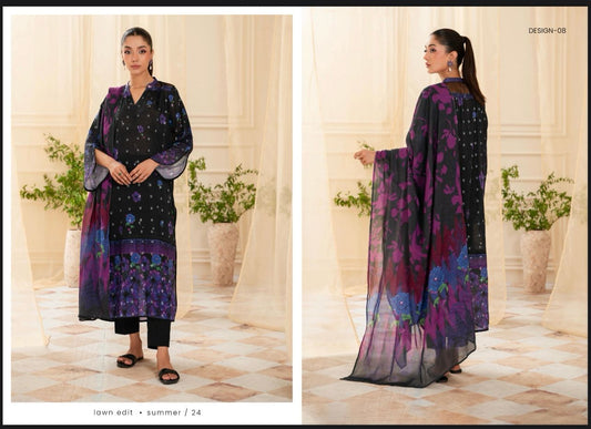 Premium Printed Lawn 3pc Dress.