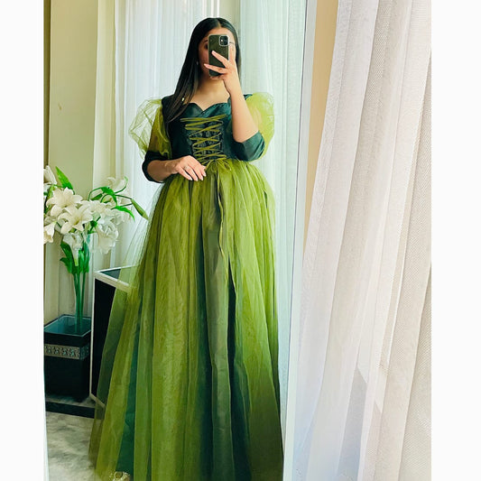 Dazzling Green Frock