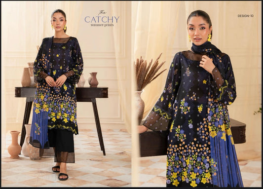 Premium Printed Lawn 3pc Dress.