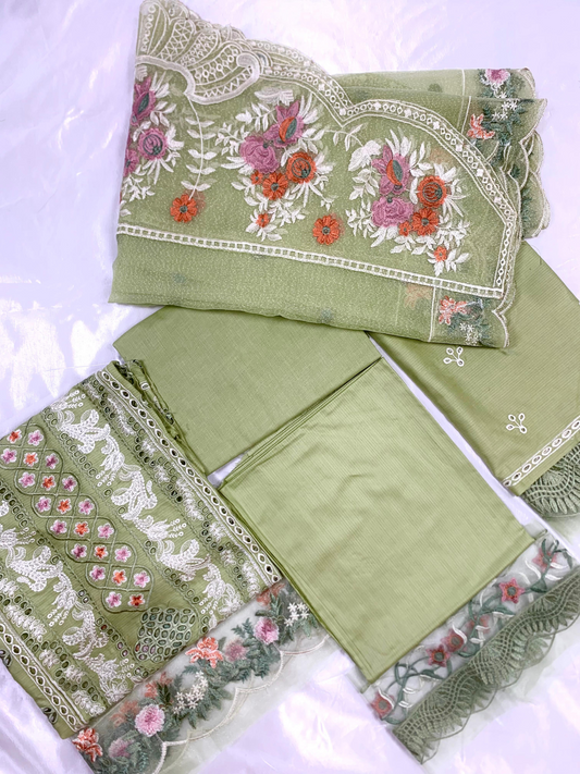 Premium Embroidered Lawn 3pc Dress.