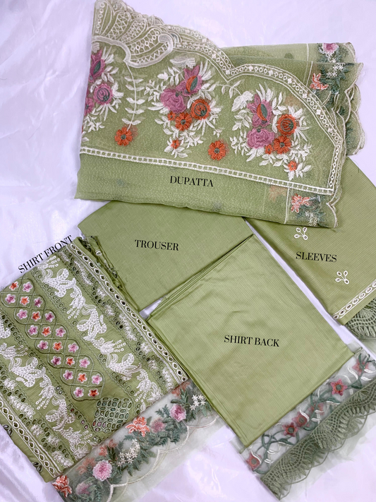 Premium Embroidered Lawn 3pc Dress.