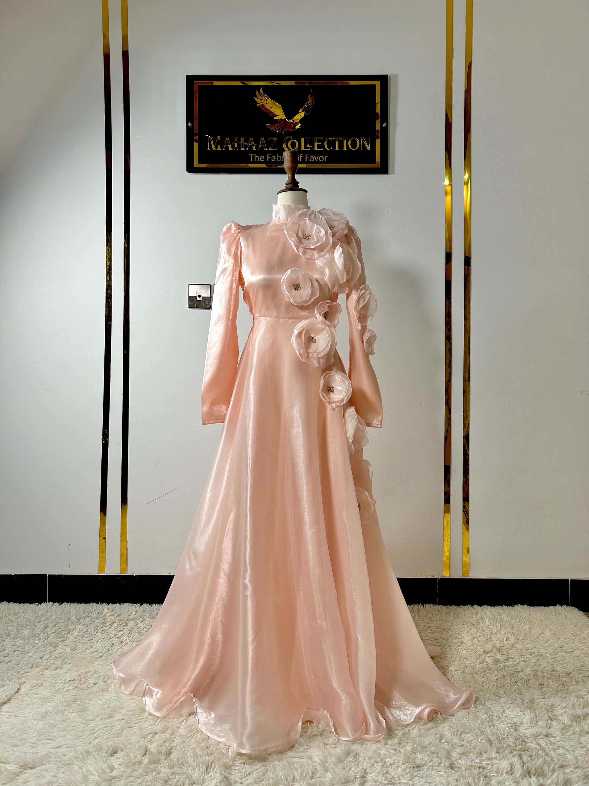 korean silk fabric dress Premium Silk Traditional Korean Hanbok Dress 6pc Set White & Peach, Tall Fit