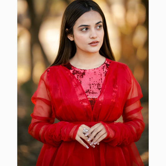 Dazzling Red Frock