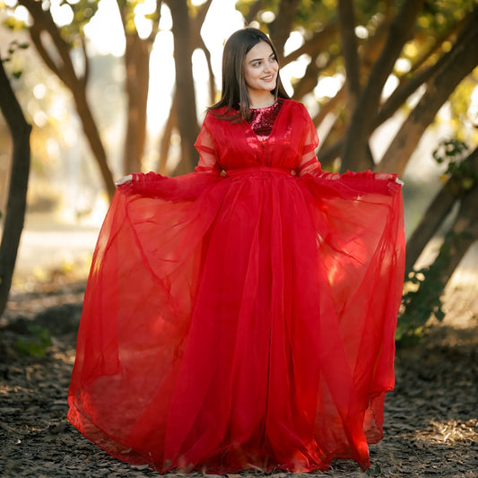 Dazzling Red Frock