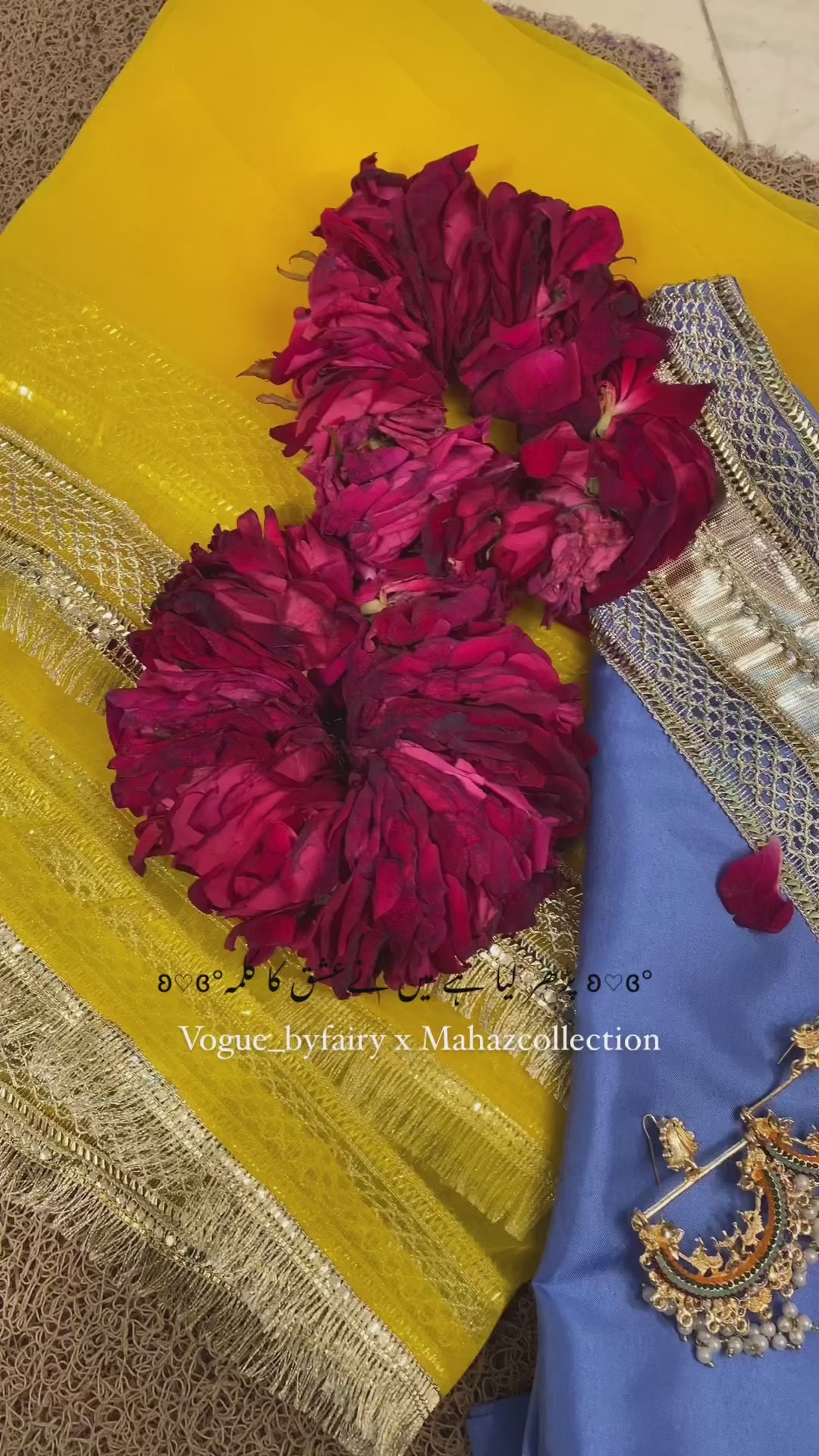 Tufts Blue Kathan Silk Mehandi Dress.