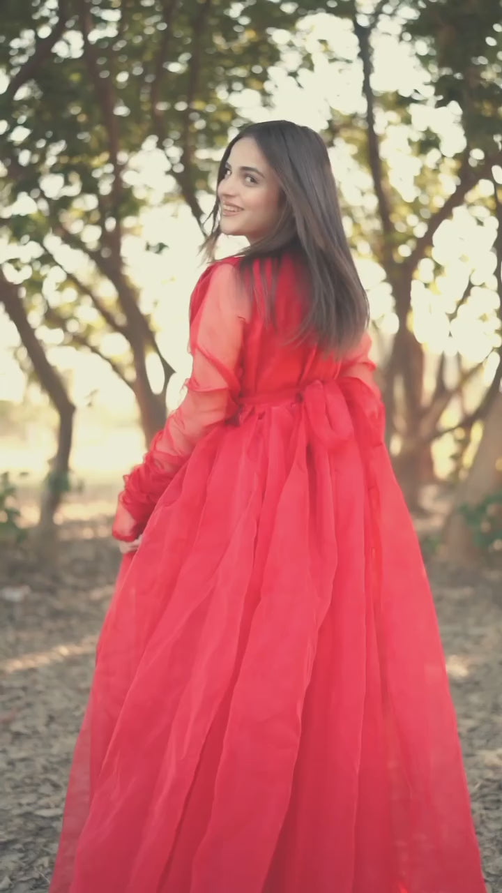 Dazzling Red Frock