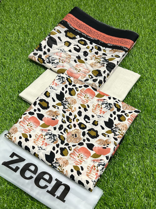 Premium Printed Lawn 3pc Dress.